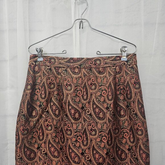 Vintage Stella Louise Skirt Brocade Goth Whimsigoth Orange 14 - Picture 2 of 10